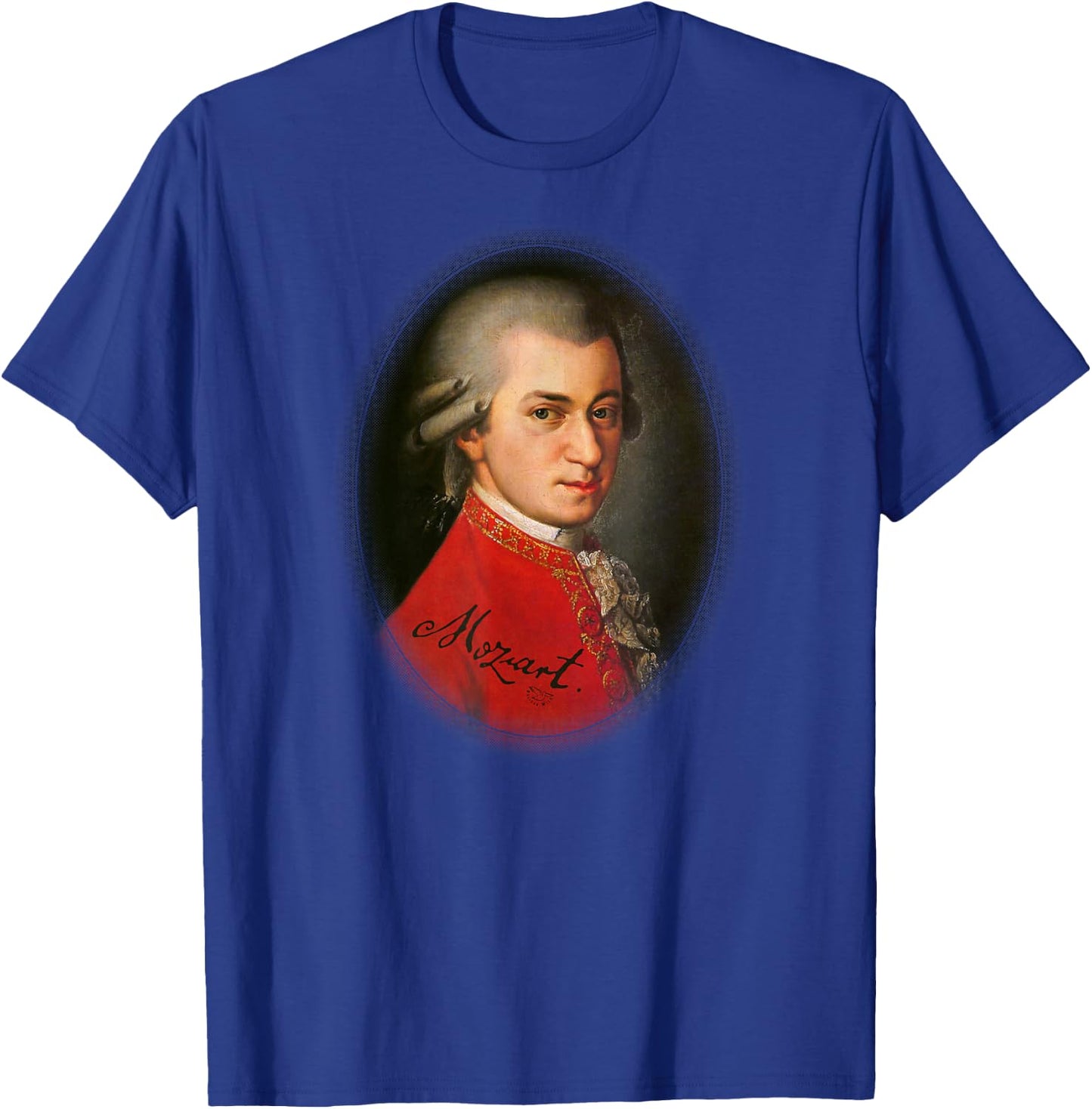 Mozart Portrait Classical Music Lover Vintage Art T-Shirt - T-Shirt | Royal