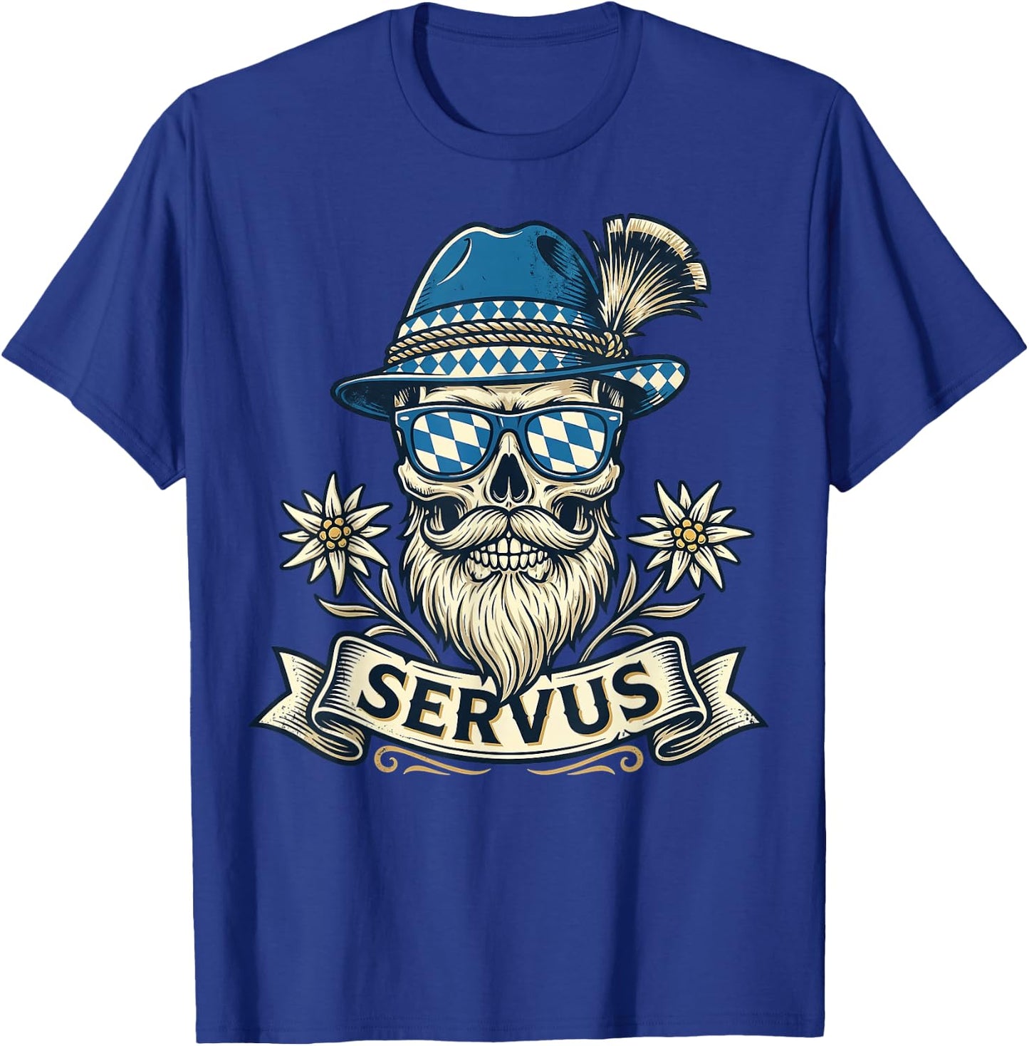 Trachten Servus Herren Trachtenshirt Bayern Bayrisch T-Shirt - T-Shirt | Royal