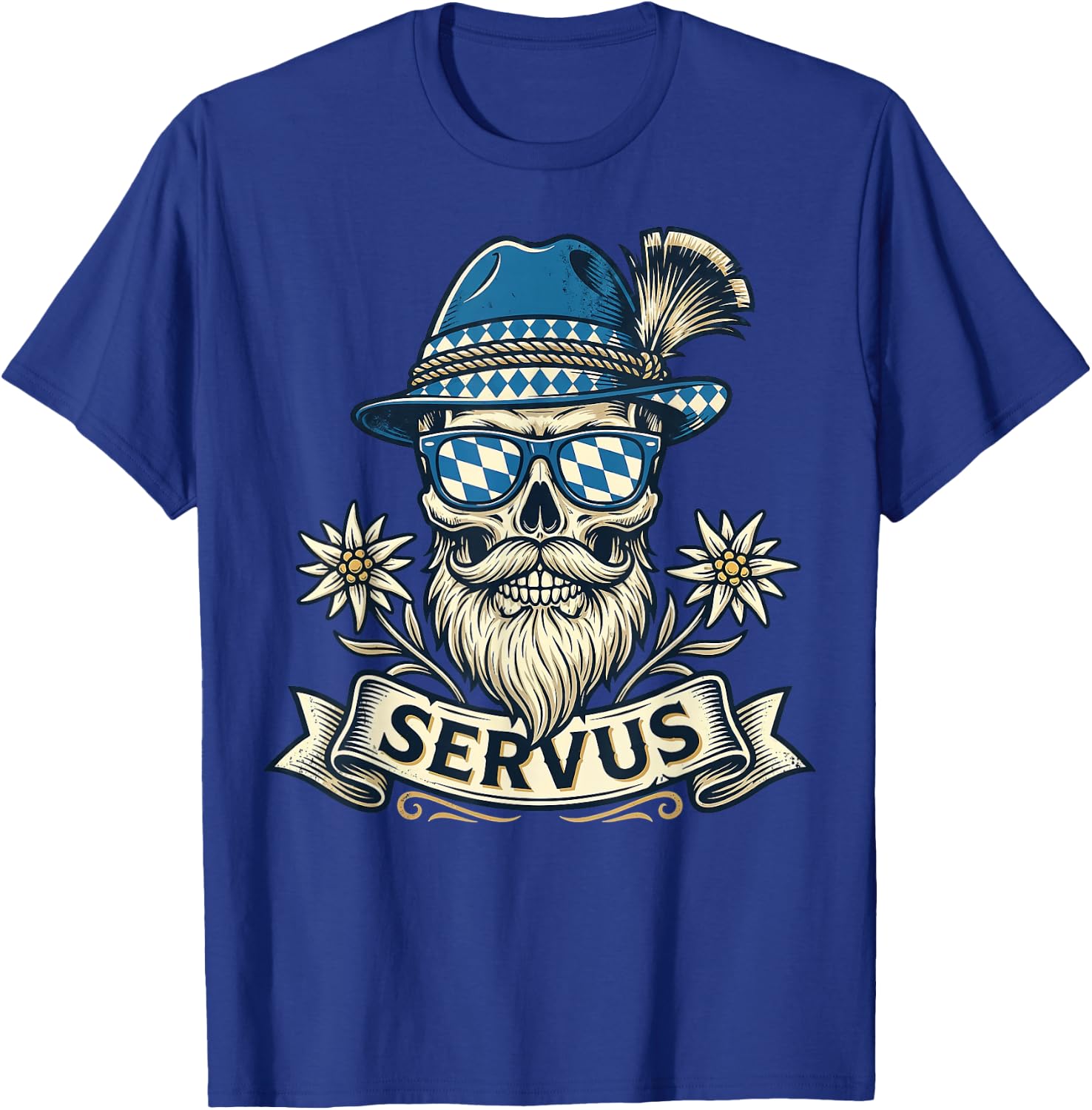 Trachten Servus Herren Trachtenshirt Bayern Bayrisch T-Shirt - T-Shirt | Royal