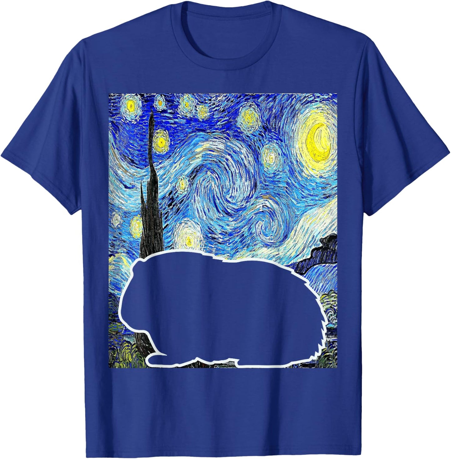Guinea Pig Starry Night Van Gogh Guinea Pig Lover T-Shirt - T-Shirt | Royal