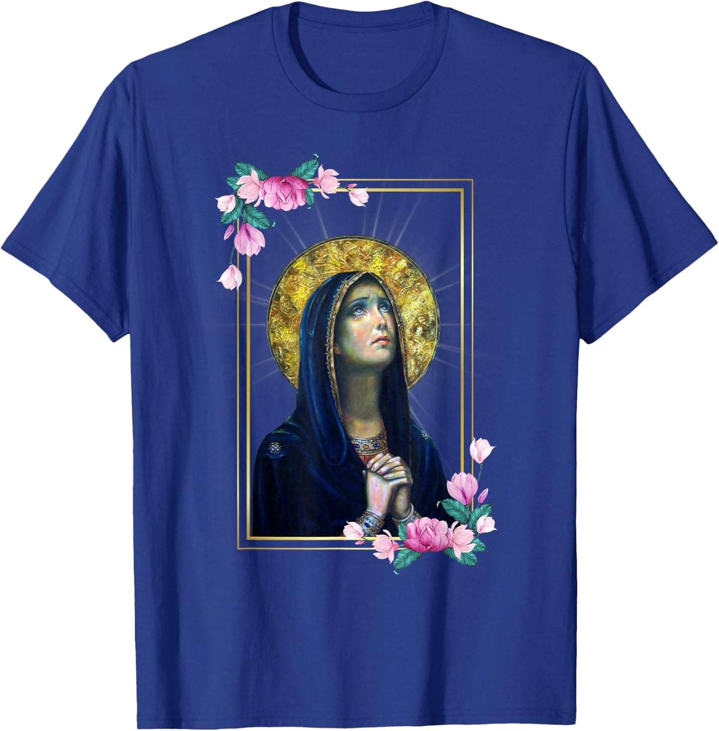 Our Lady of Sorrows Dolours Piety Mater Dolorosa Virgin Mary T-Shirt - T-Shirt | Royal