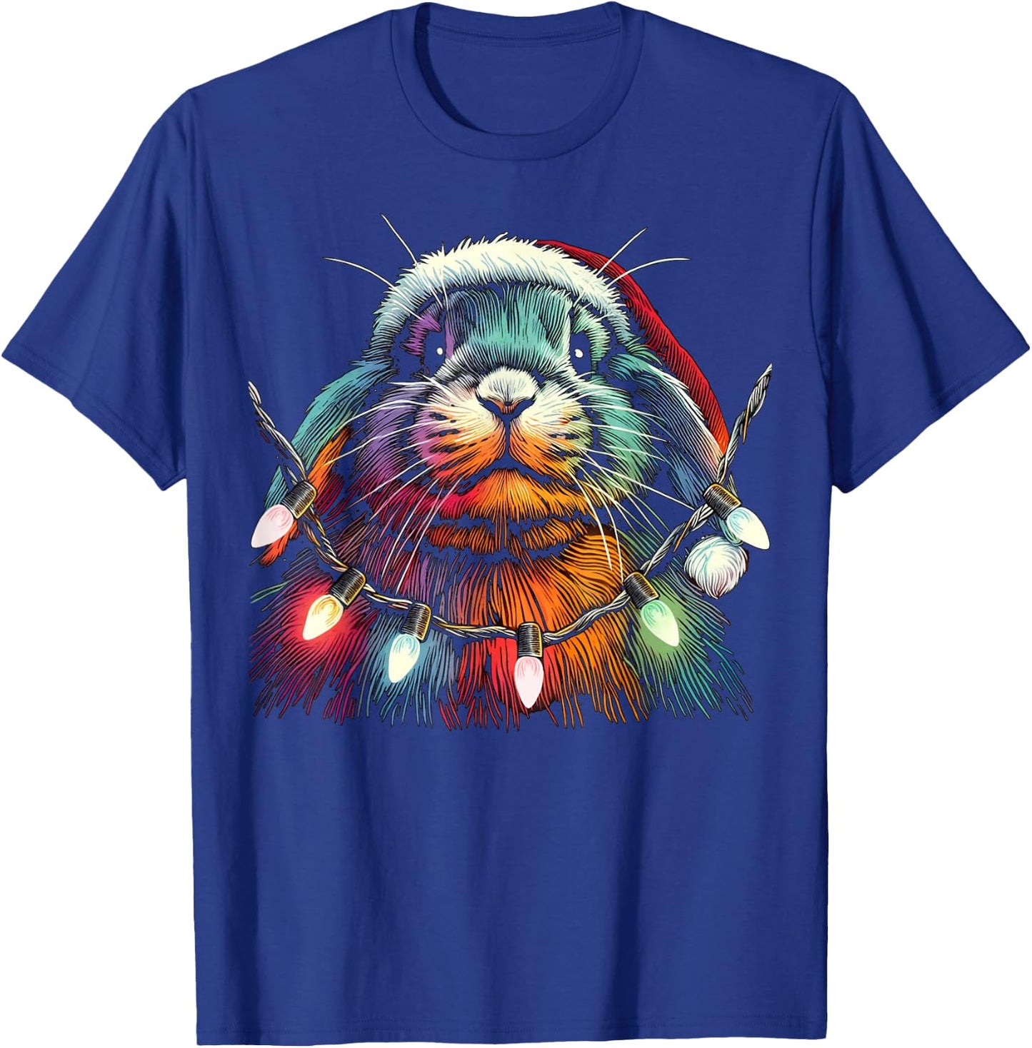 Christmas Lights: A Bunny’s Greatest Temptation Lop Rabbit T-Shirt - T-Shirt | Royal