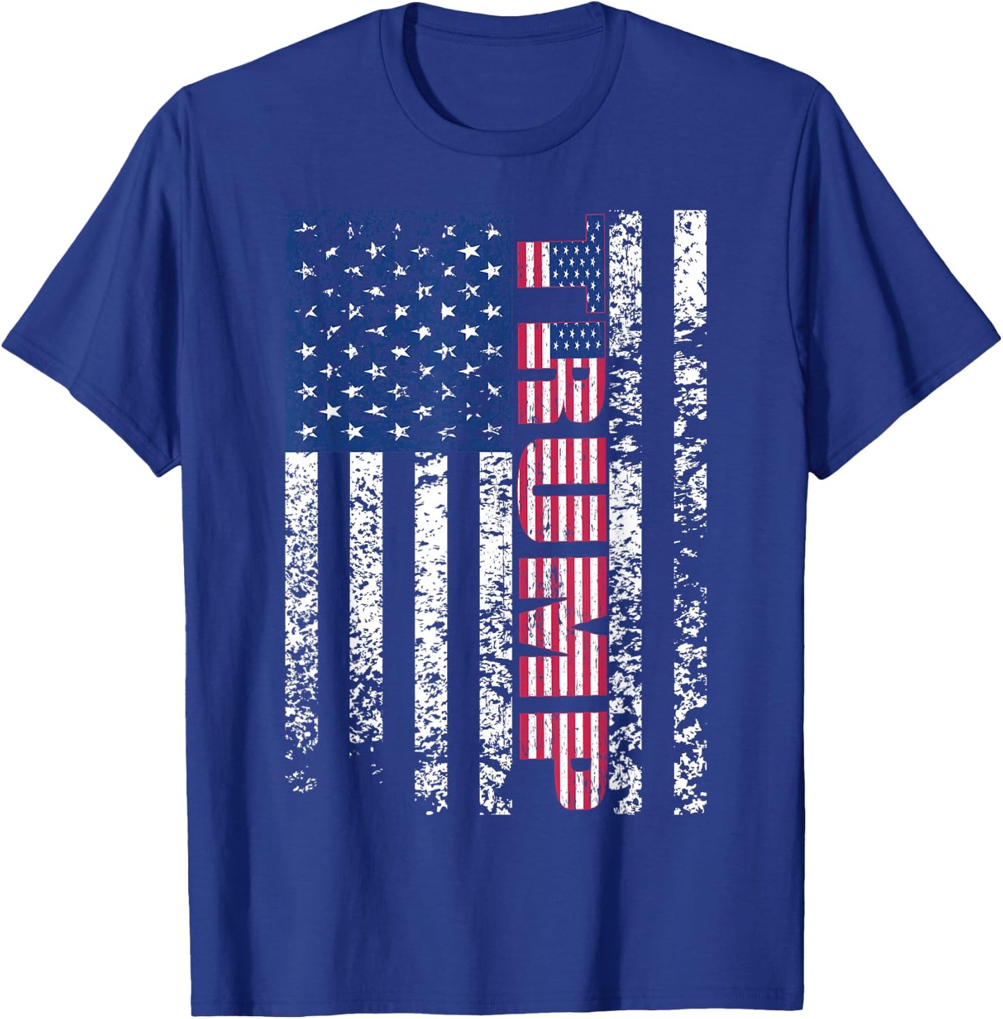 Trump Vintage Retro Distressed USA Flag American trump flags T-Shirt - T-Shirt | Royal