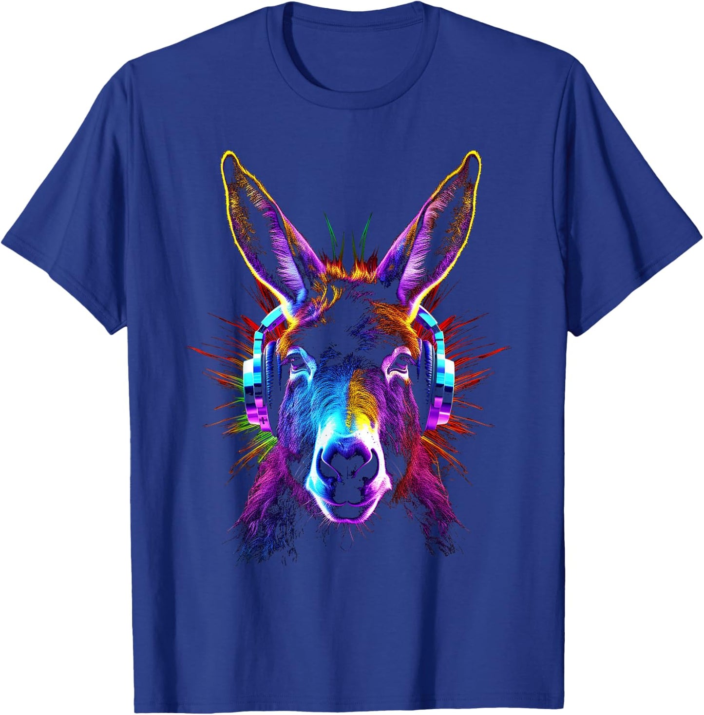 Esel Kopfhörer Tiermotiv Musik Kunst Esel T-Shirt - T-Shirt | Royal
