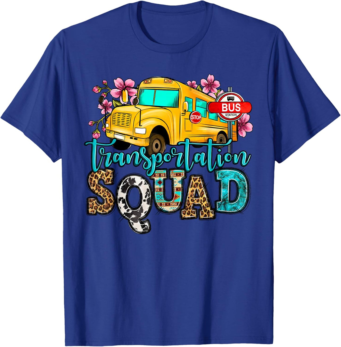Transportation Squad Bus Driver School Bus Back to School T-Shirt - T-Shirt | Royal