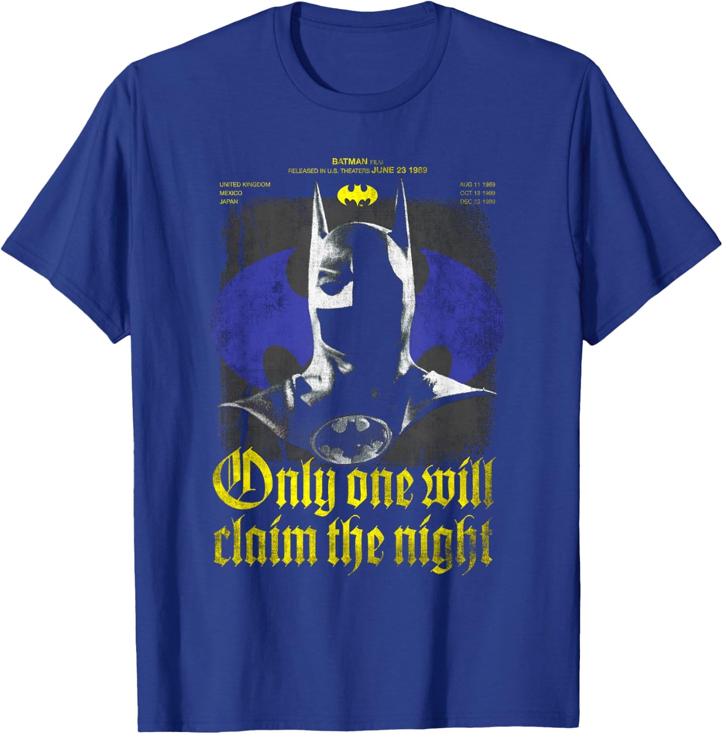 Batman 1989 Claim The Knight 85th Anniversary T-Shirt - T-Shirt | Royal