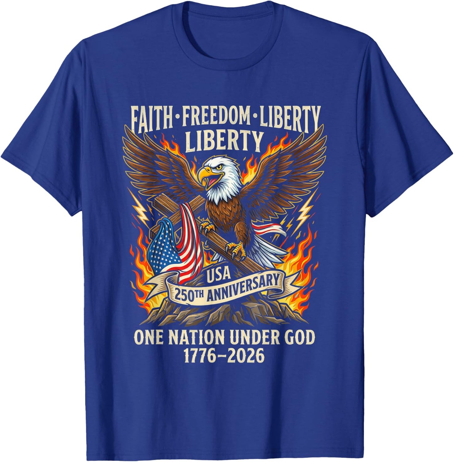 USA 250th Anniversary T-Shirt - T-Shirt | Royal