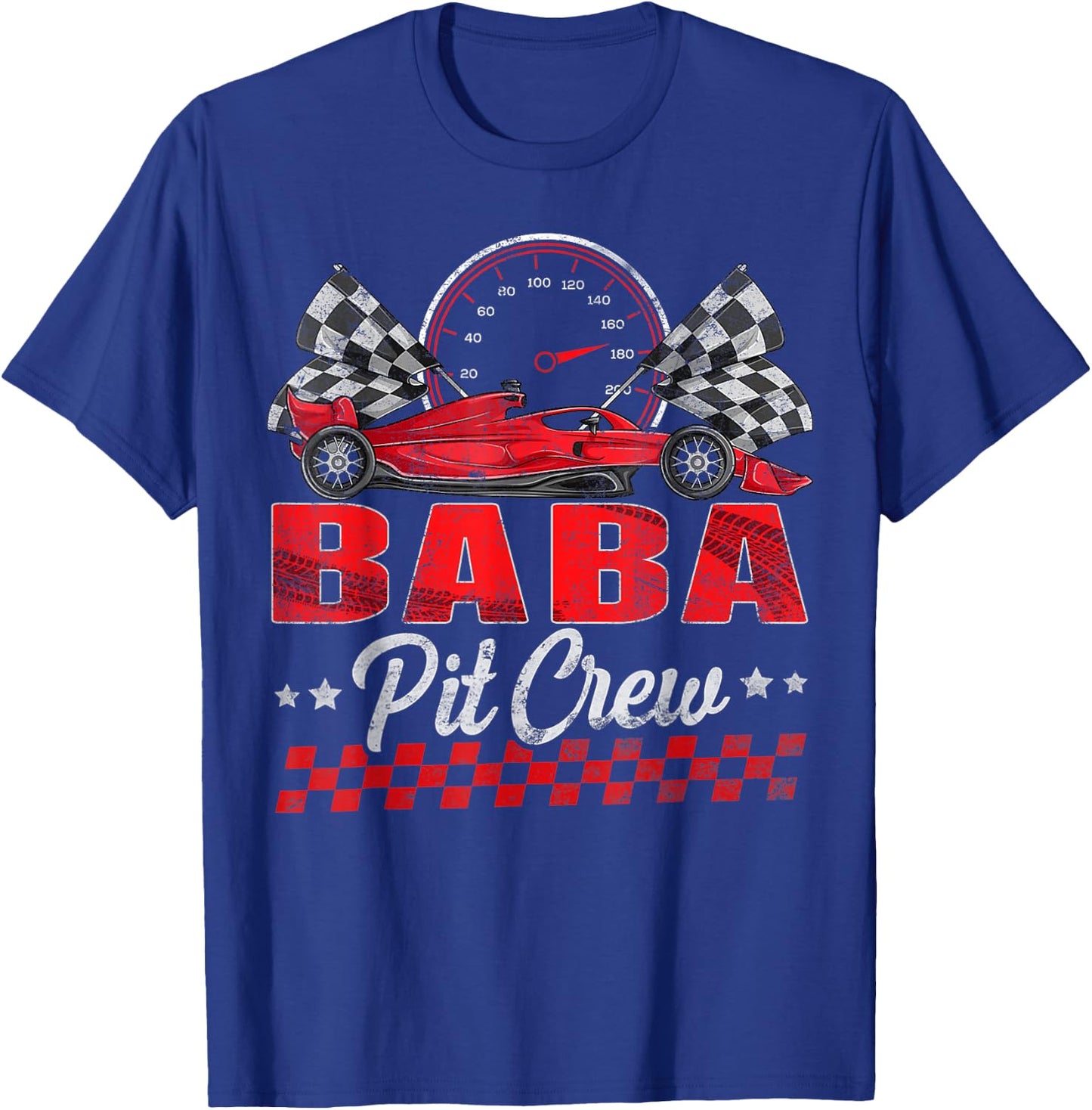 Race Car Birthday Party Racing Family Baba Pit Crew T-Shirt - T-Shirt | Royal