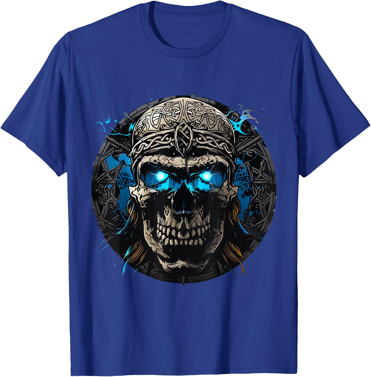 Viking Skull Valhalla Celten Nordmann Skull Vikings , Black, S T-Shirt - T-Shirt | Royal
