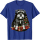 Xmas Dwarf Schnauzer Santa on Christmas Miniature Schnauzer T-Shirt - T-Shirt | Royal