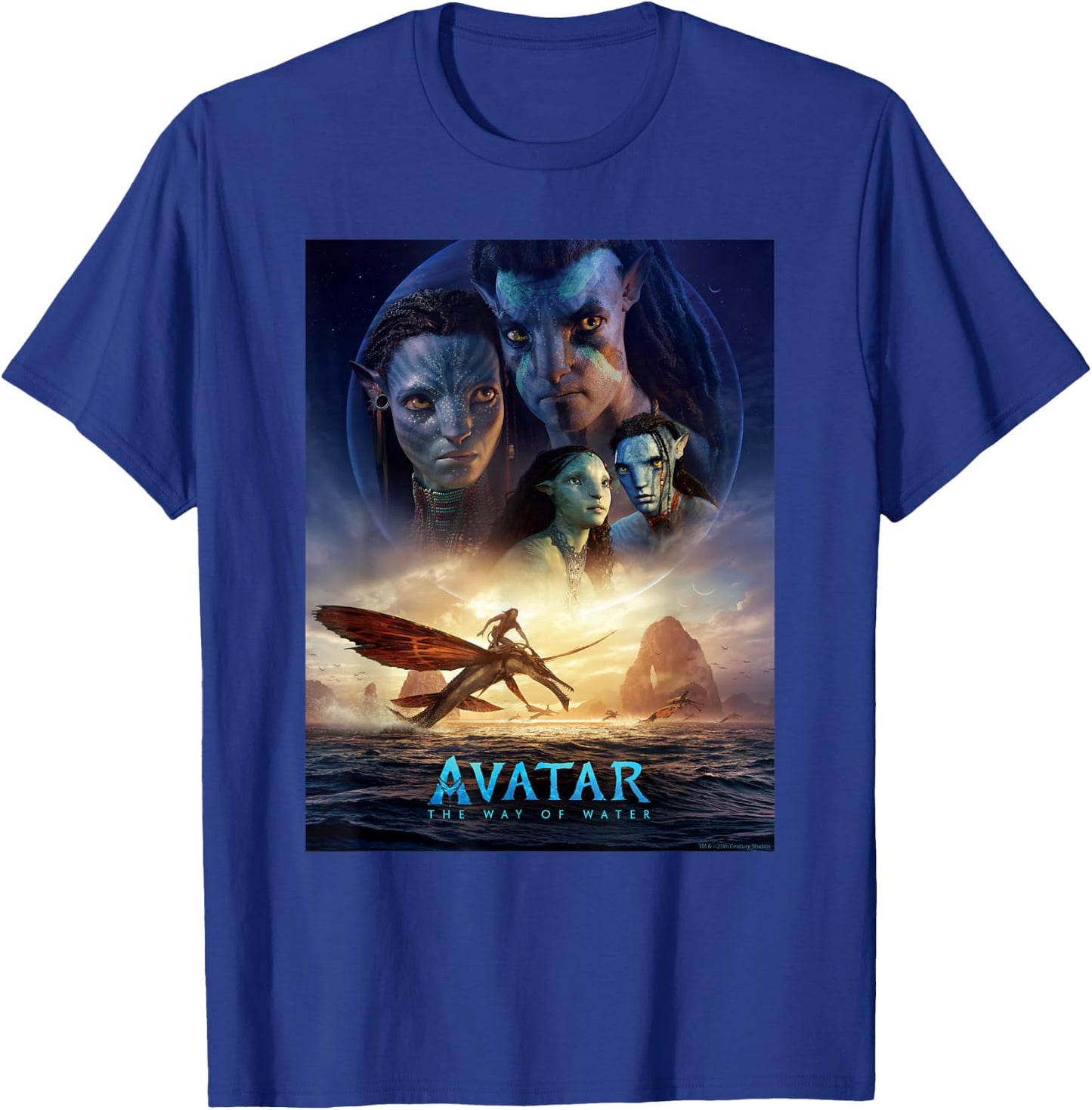Avatar: The Way of Water Theatrical Movie Poster , black T-Shirt - T-Shirt | Royal
