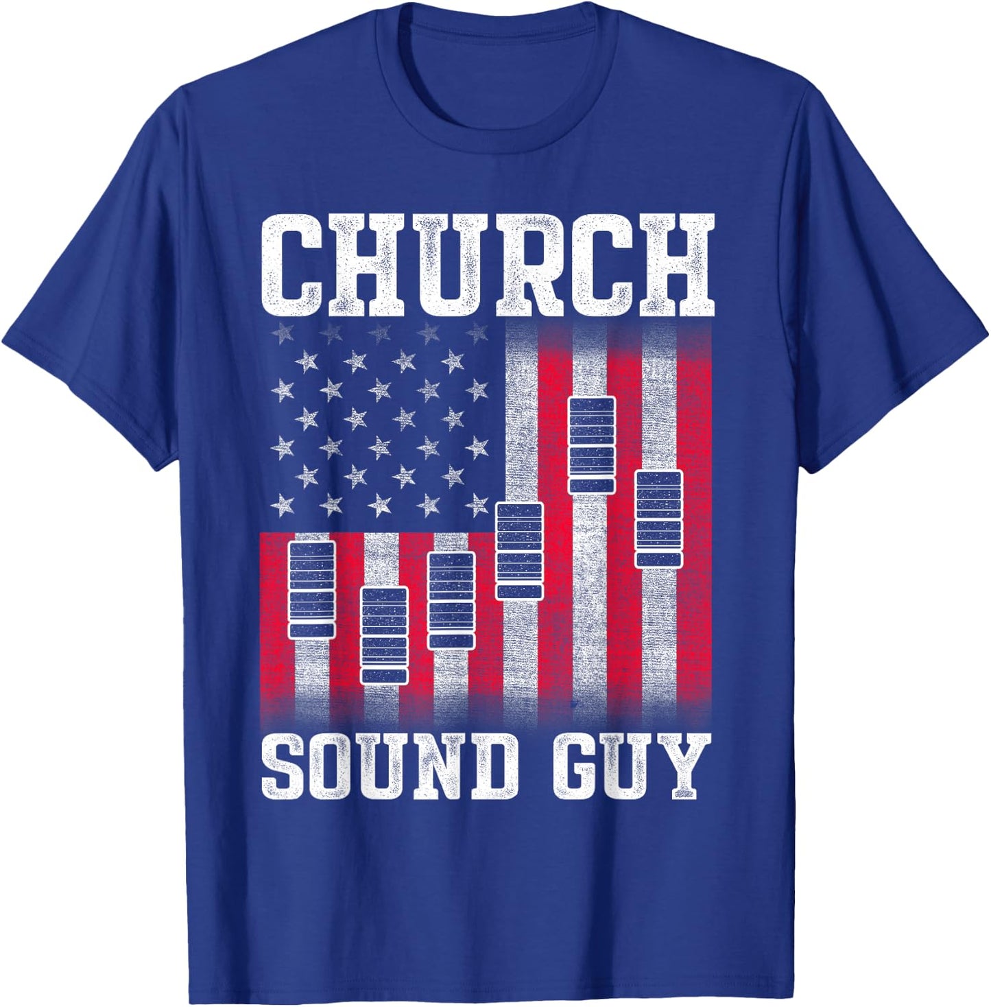 Church Sound Guy Instrument Audio Tech Engineer DA1 T-Shirt - T-Shirt | Royal
