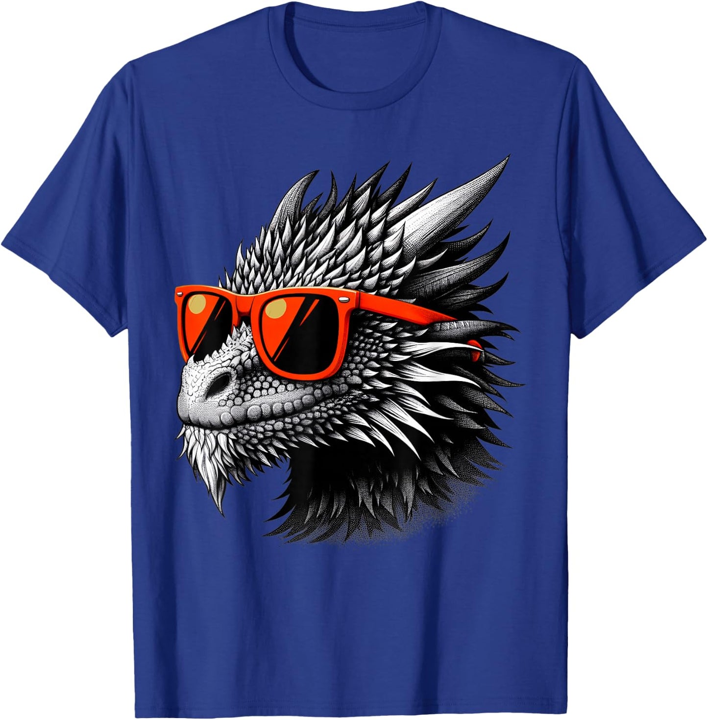 Cool Dragon Wearing Sunglasses Graphic Art T-Shirt - T-Shirt | Royal