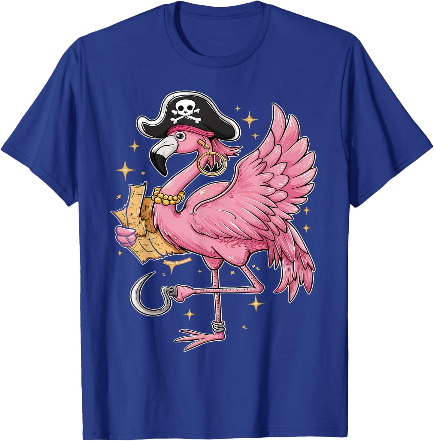 Pirate Pink Flamingo Halloween Party Girls women T-Shirt - T-Shirt | Royal