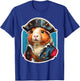 Guinea Pig Pirate Design - Adorable Pet in Pirate Attire T-Shirt - T-Shirt | Royal