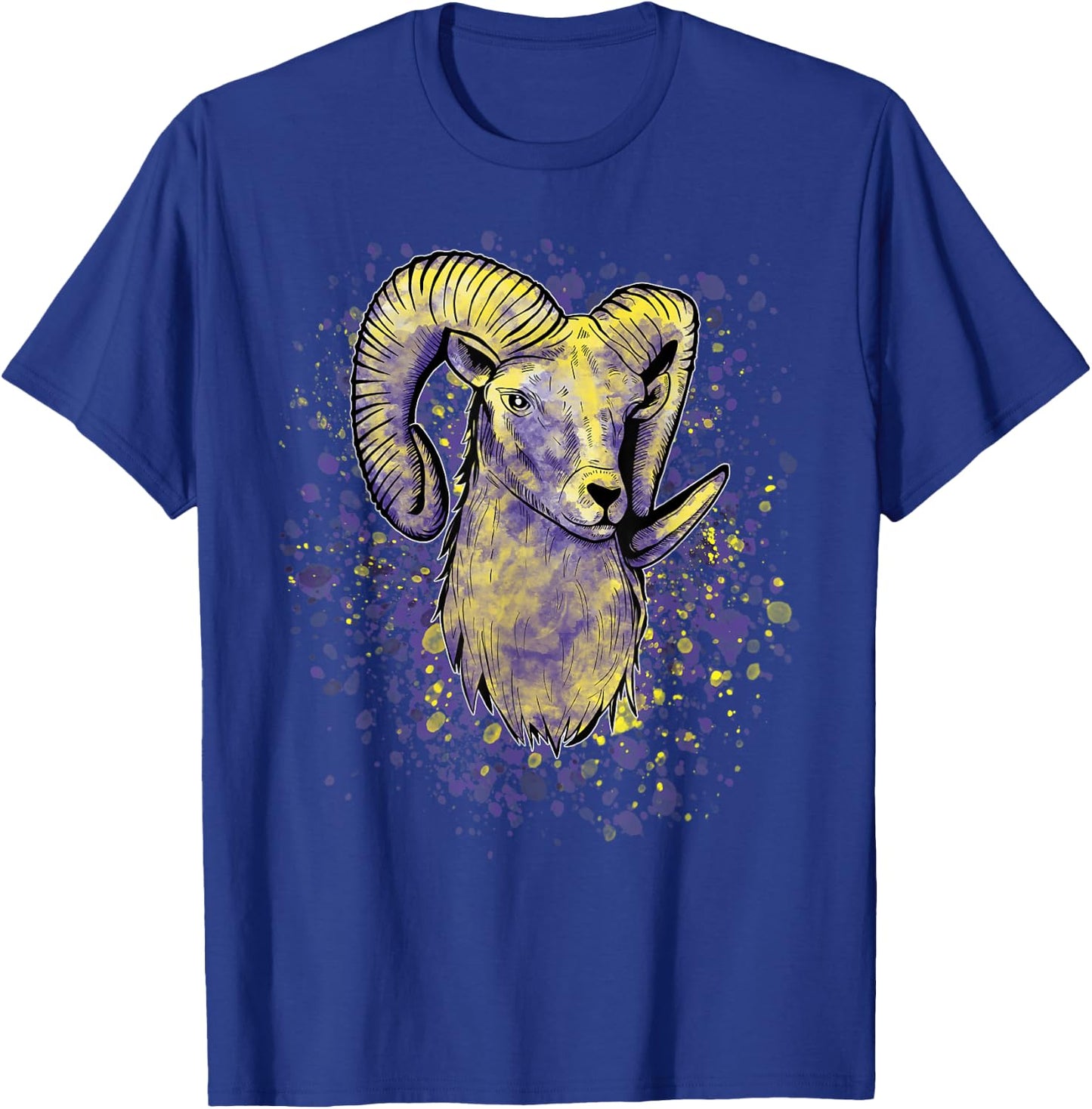 Widderkopf Astrologie Tierkreiszeichen Sternzeichen Widder T-Shirt - T-Shirt | Royal