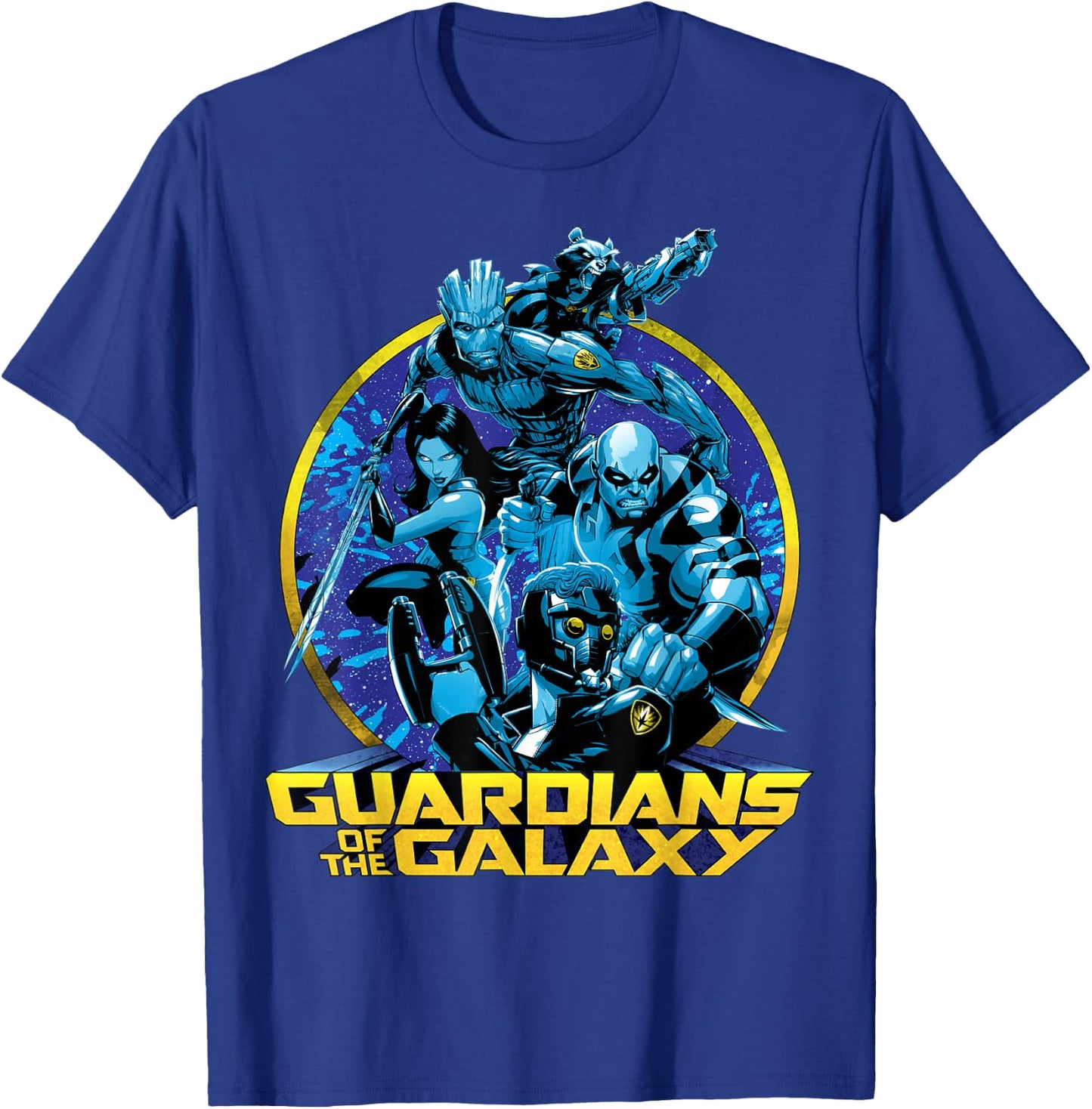 Marvel Guardians of the Galaxy Defend Graphic , Black, S T-Shirt - T-Shirt | Royal