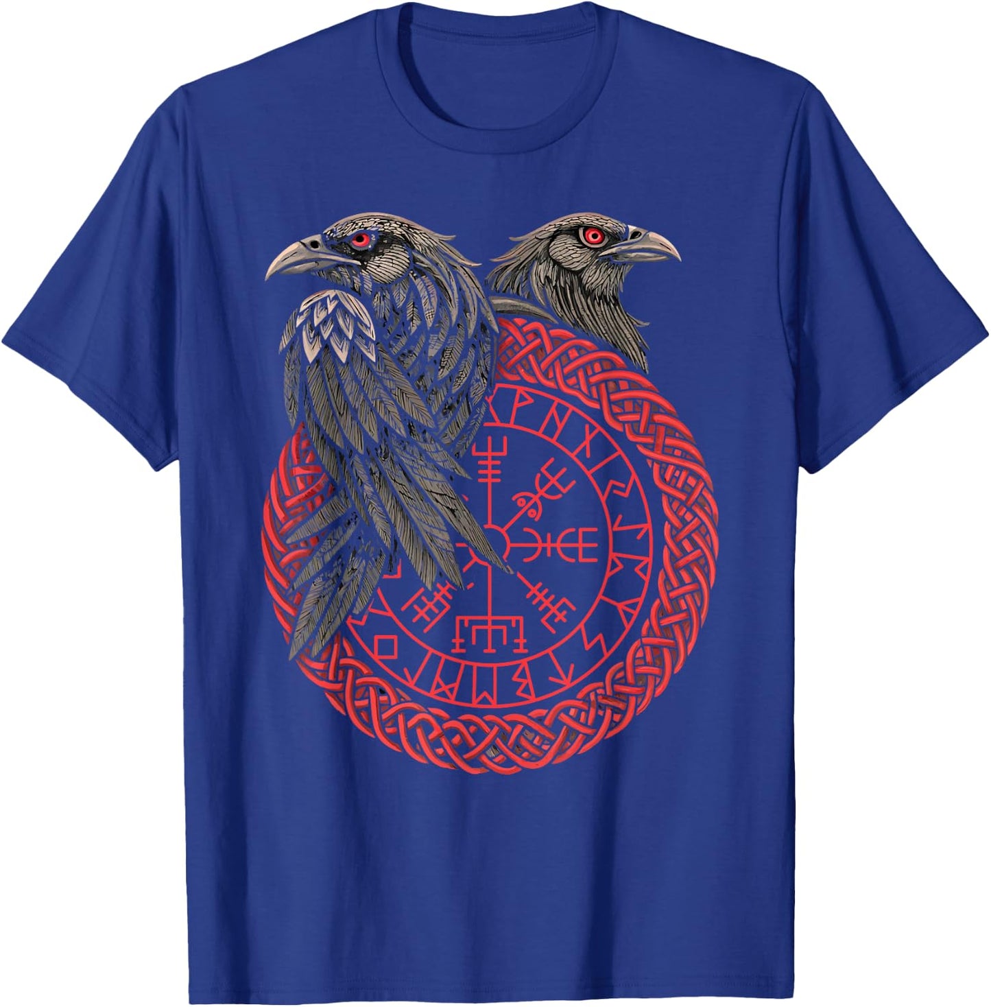Retro Wikinger Kompass Vegvisir Nordic Rune Rabe T-Shirt - T-Shirt | Royal