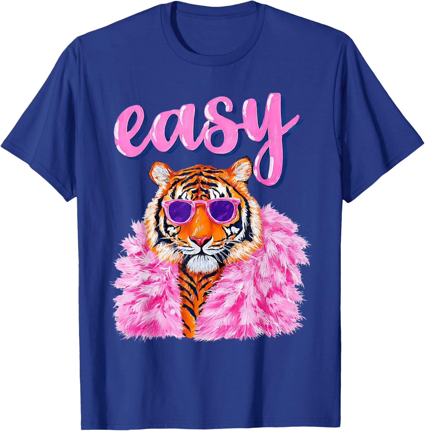 Easy Tiger Funky Glasses Pink Fur Coat T-Shirt - T-Shirt | Royal