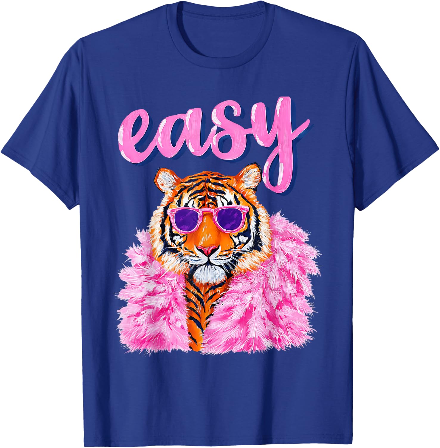 Easy Tiger Funky Glasses Pink Fur Coat T-Shirt - T-Shirt | Royal