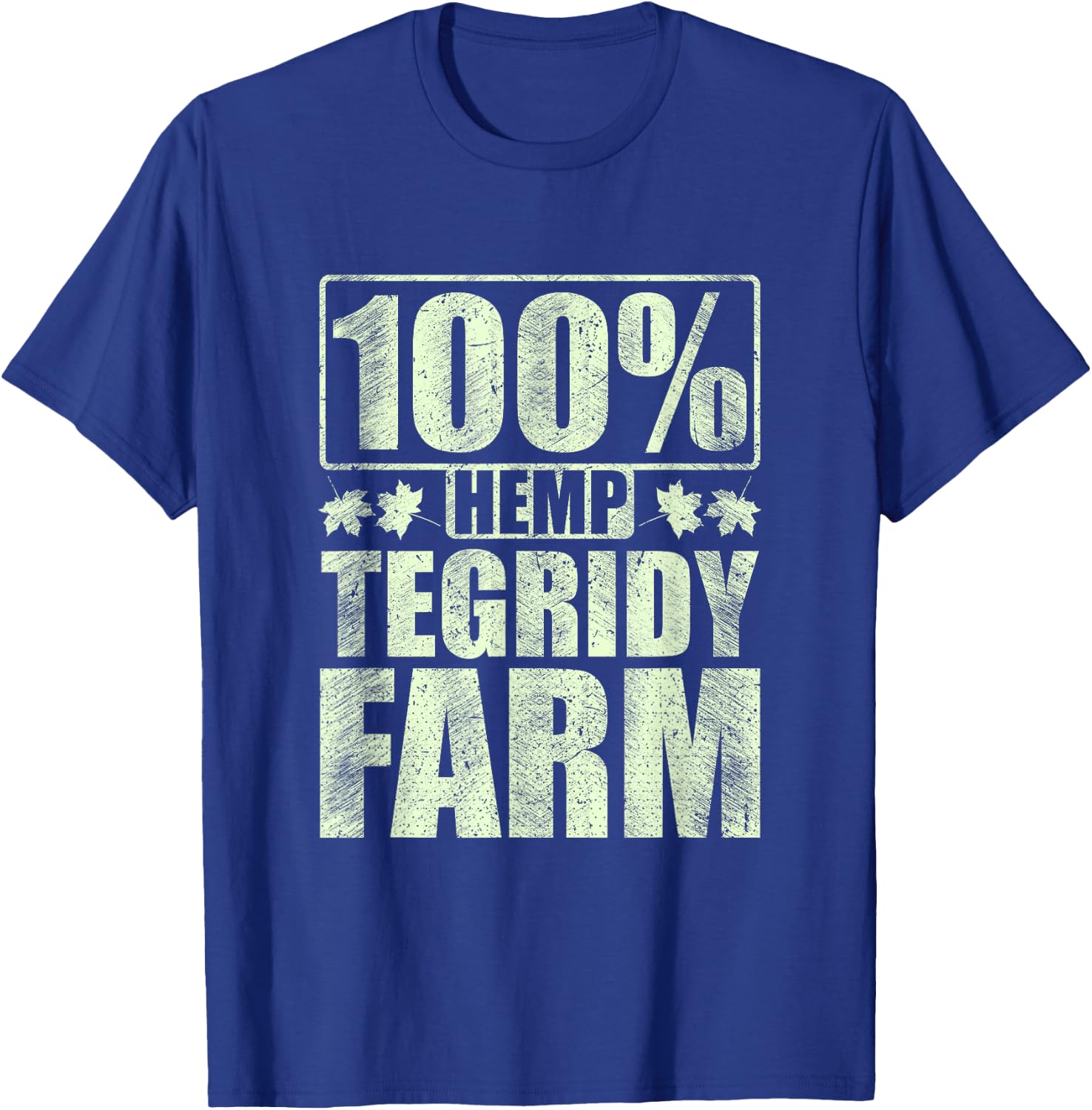 100% Hemp Tegridy Farm Funny Vintage Farm Gift T-Shirt - T-Shirt | Royal