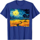 Starry Night Van Gogh Artistic Wheatfield with Crows T-Shirt - T-Shirt | Royal