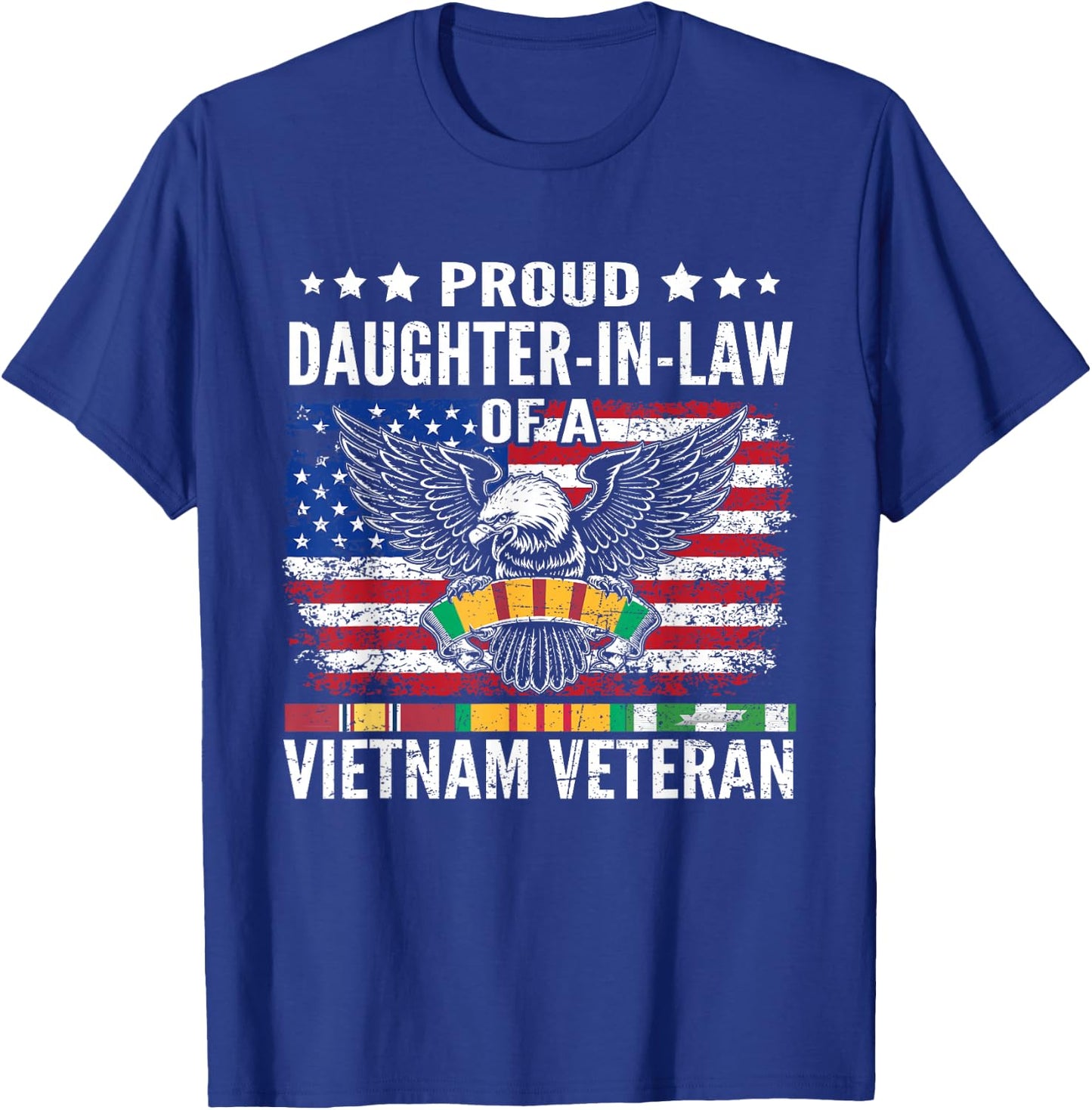 Proud Daughter-In-Law Of A Vietnam Veteran Family Matching T-Shirt - T-Shirt | Royal