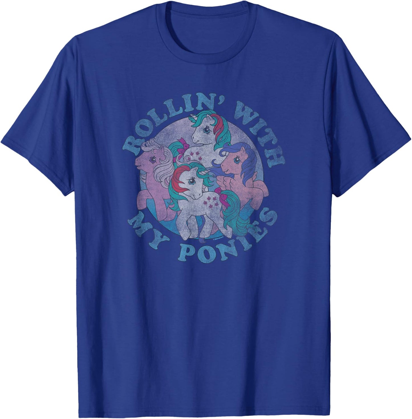 My Little Pony Retro Rollin' with My Ponies Classic Group T-Shirt - T-Shirt | Royal