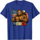 Funny Bigfoot Patriotic 4th of July American Flag T-Shirt - T-Shirt | Royal