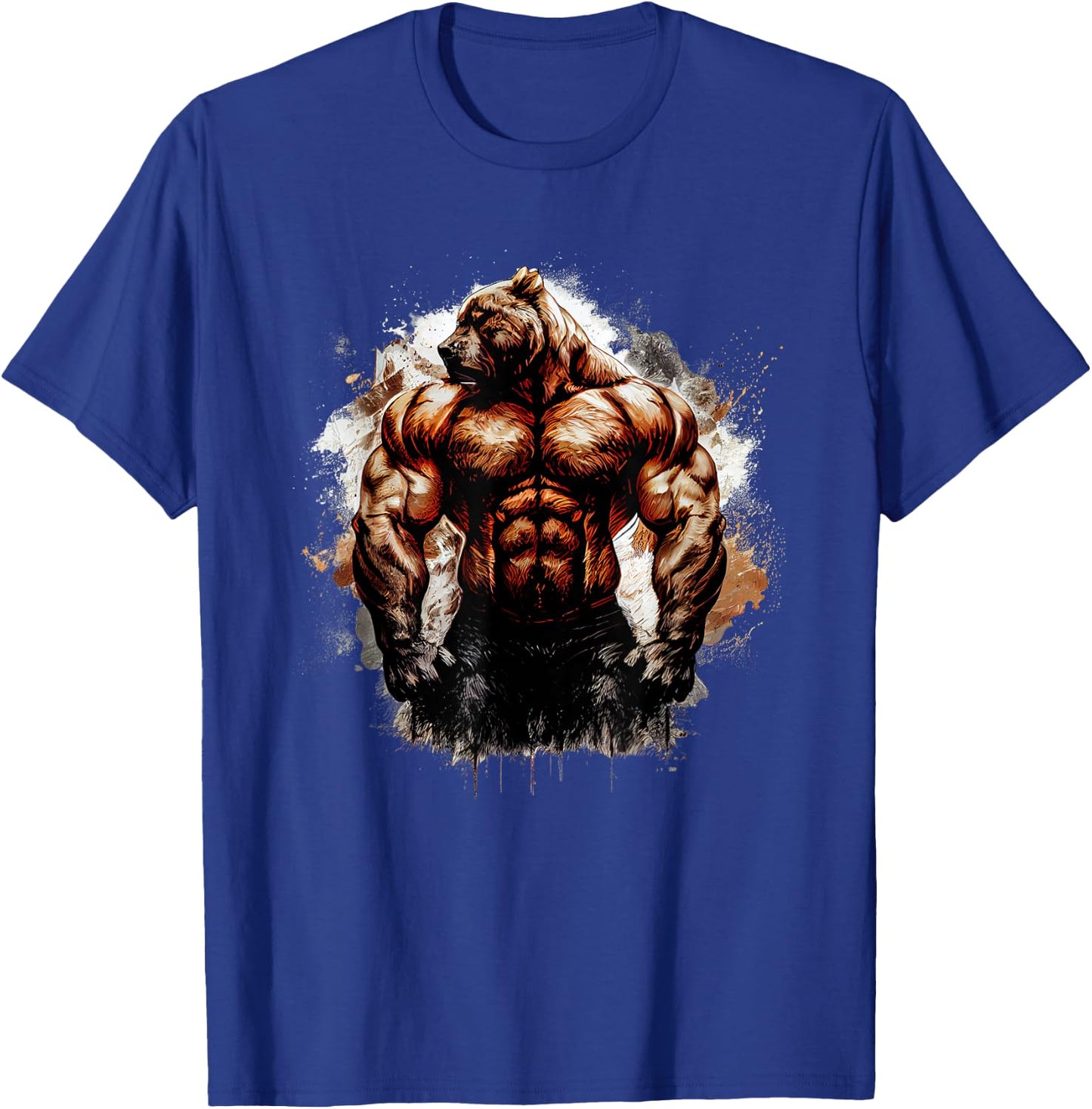 Grizzly Bear Gym Wear Bodybuilding Trainingsmotivation T-Shirt - T-Shirt | Royal
