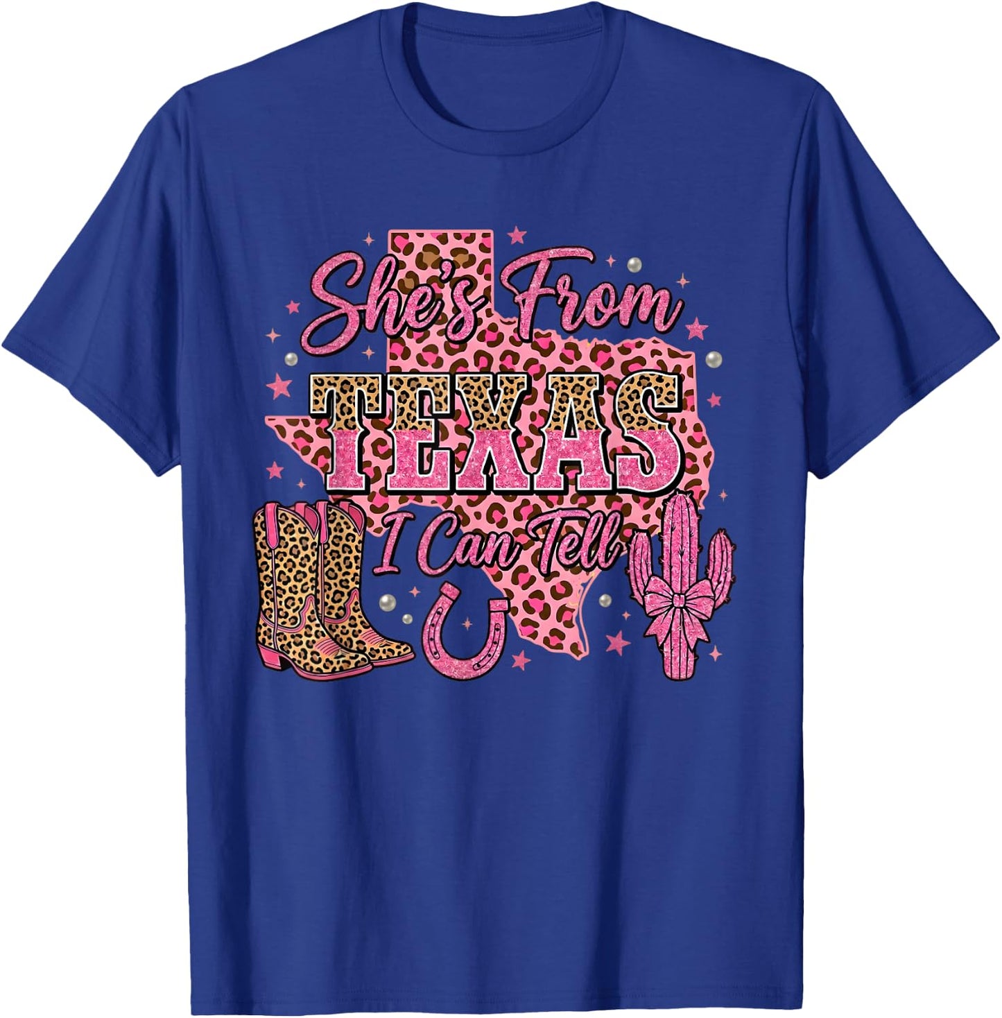 She's from Texas I Can Tell Retro Vintage Texas's Girl Roots T-Shirt - T-Shirt | Royal