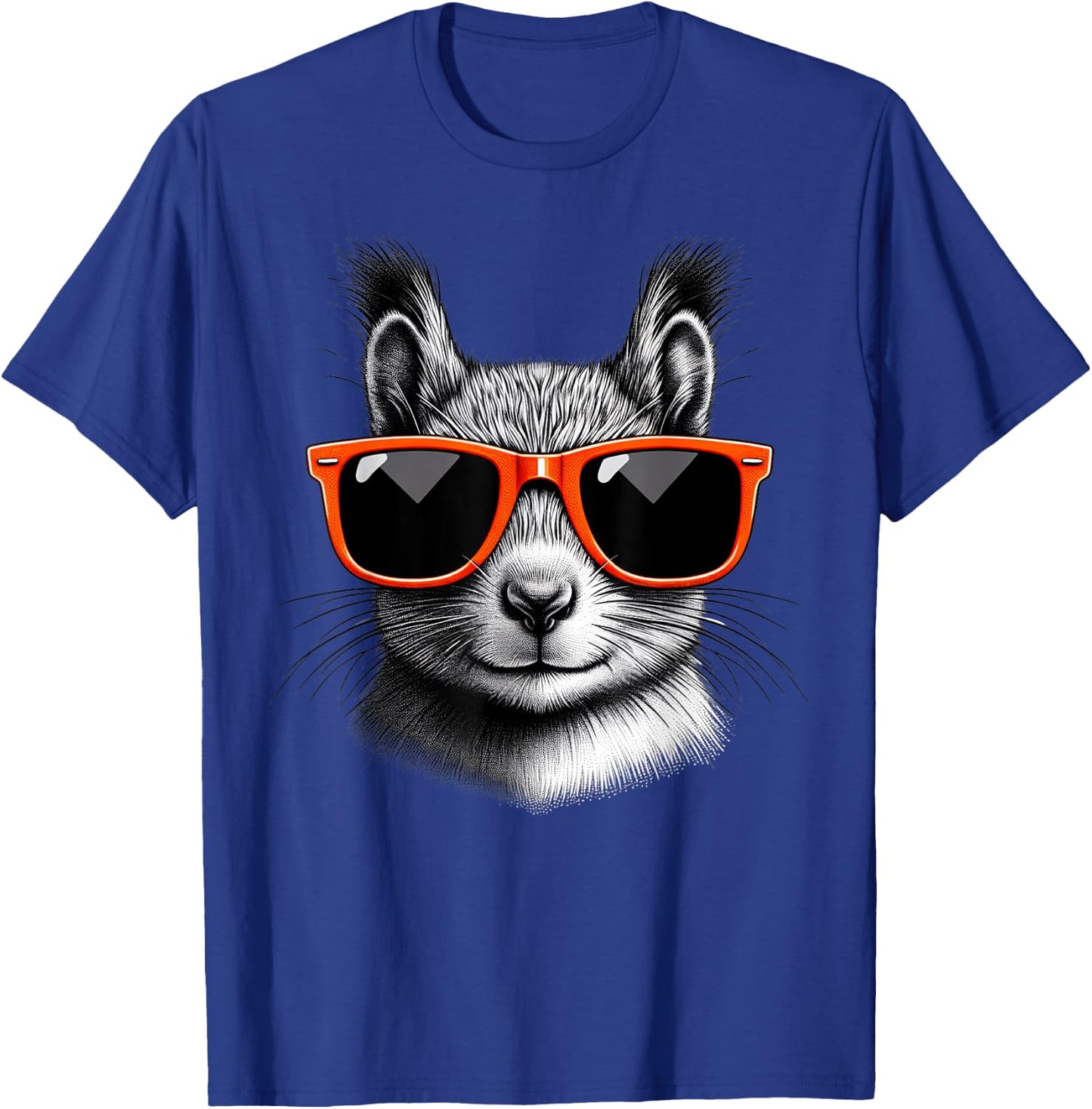 Cool Squirrel Wearing Sunglasses Graphic Art T-Shirt - T-Shirt | Royal