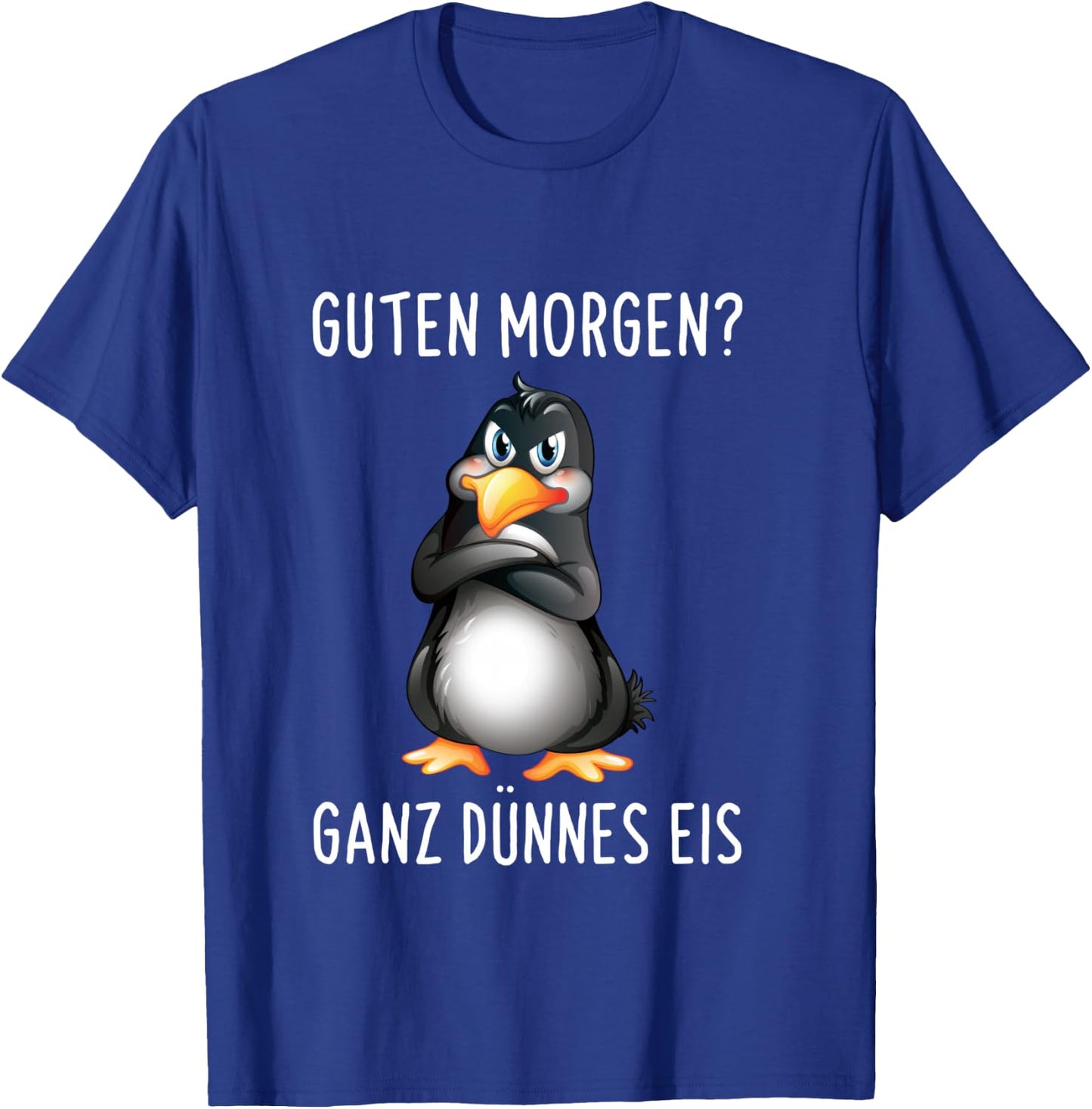 Guten Morgen? Ganz Thin Ice Cream Morgenmuffel Funny Penguin Long-Sleeved Shirt, black, s T-Shirt - T-Shirt | Royal