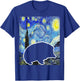 Hedgehog Starry Night Hedgehog Lover Hedgehog Painting T-Shirt - T-Shirt | Royal