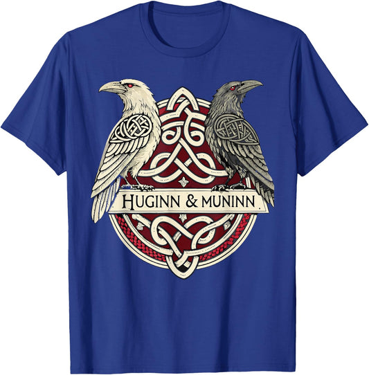 Norse Raven Knotwork – Huginn & Muninn Viking Mythology T-Shirt - T-Shirt | Royal