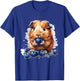 Blueberry Guinea Pig Watercolor Blueberry Fruit Drawing T-Shirt - T-Shirt | Royal