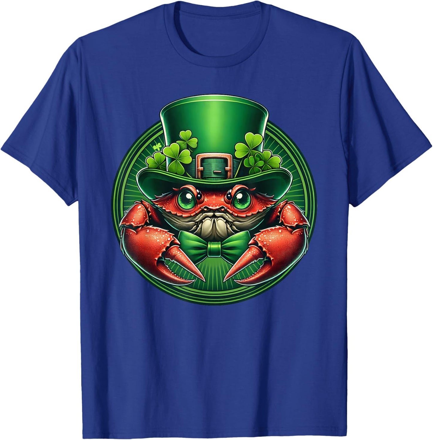 Funny Leprechaun Crab St Patricks Day Kids Men Women T-Shirt - T-Shirt | Royal