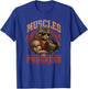 Cat Muscles in Progress Retro Vintage Workout Cat Gym T-Shirt - T-Shirt | Royal