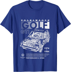 Kids Volkswagen Golf GTI Mk1 Performance & Speed Kids , Black, 2 T-Shirt - T-Shirt | Royal