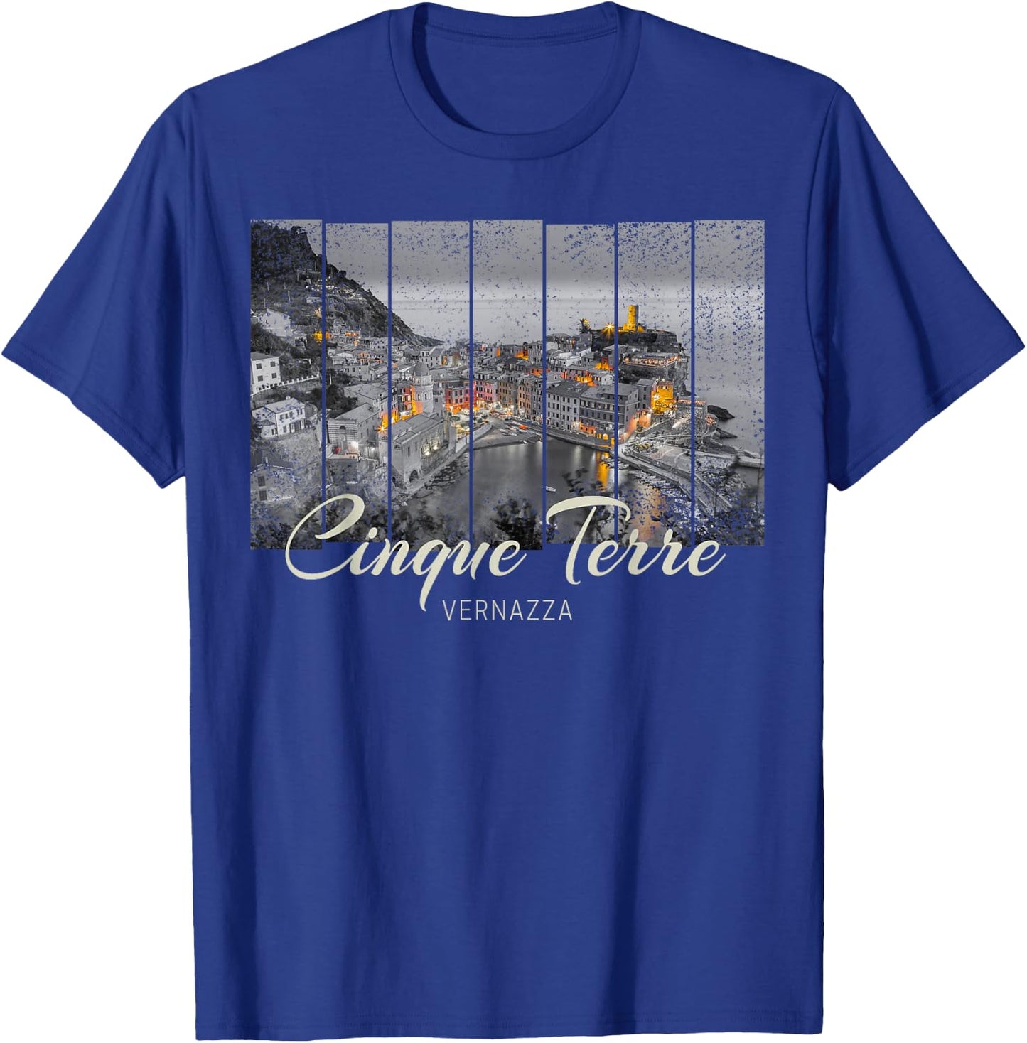 Cinque Terre Vernazza Italian vintage Souvenir T-Shirt - T-Shirt | Royal
