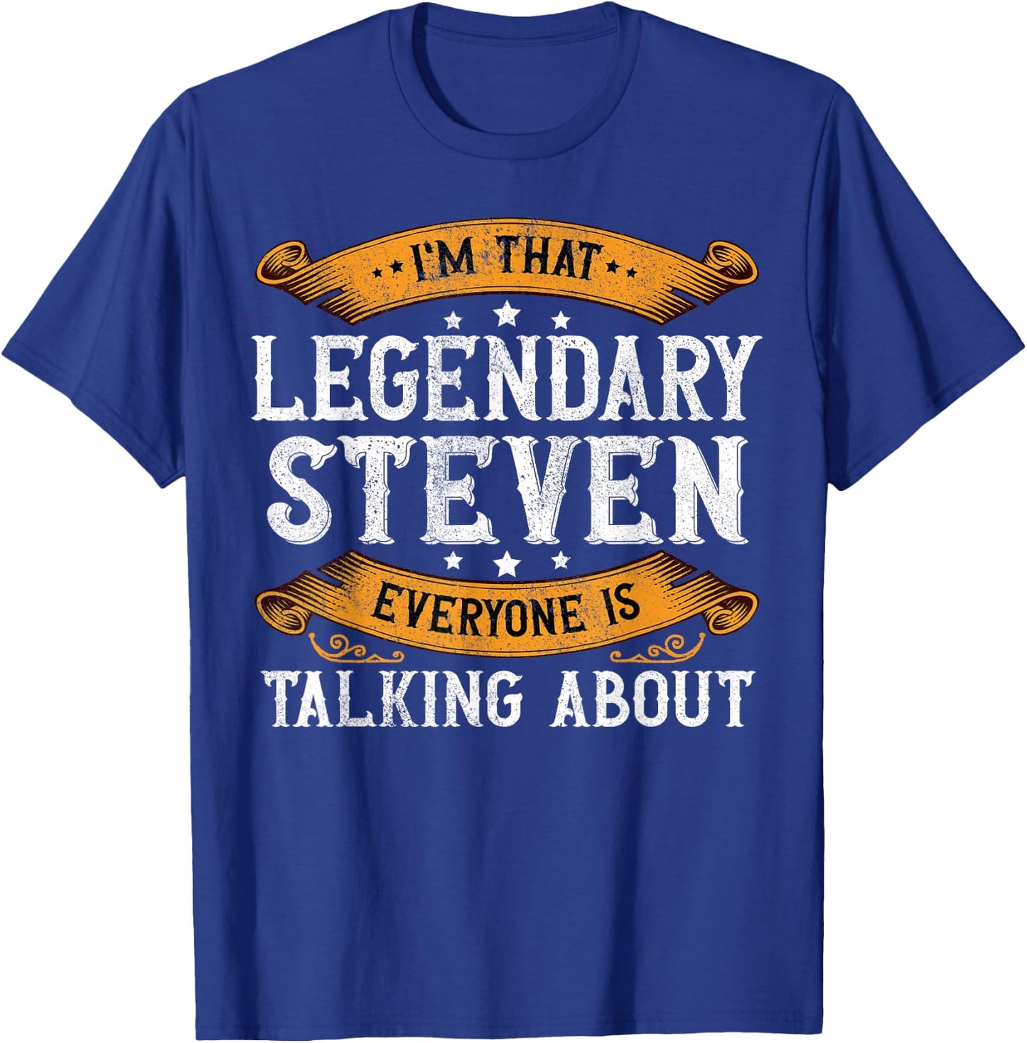 Steven Personal Name Funny Steven First Name T-Shirt - T-Shirt | Royal