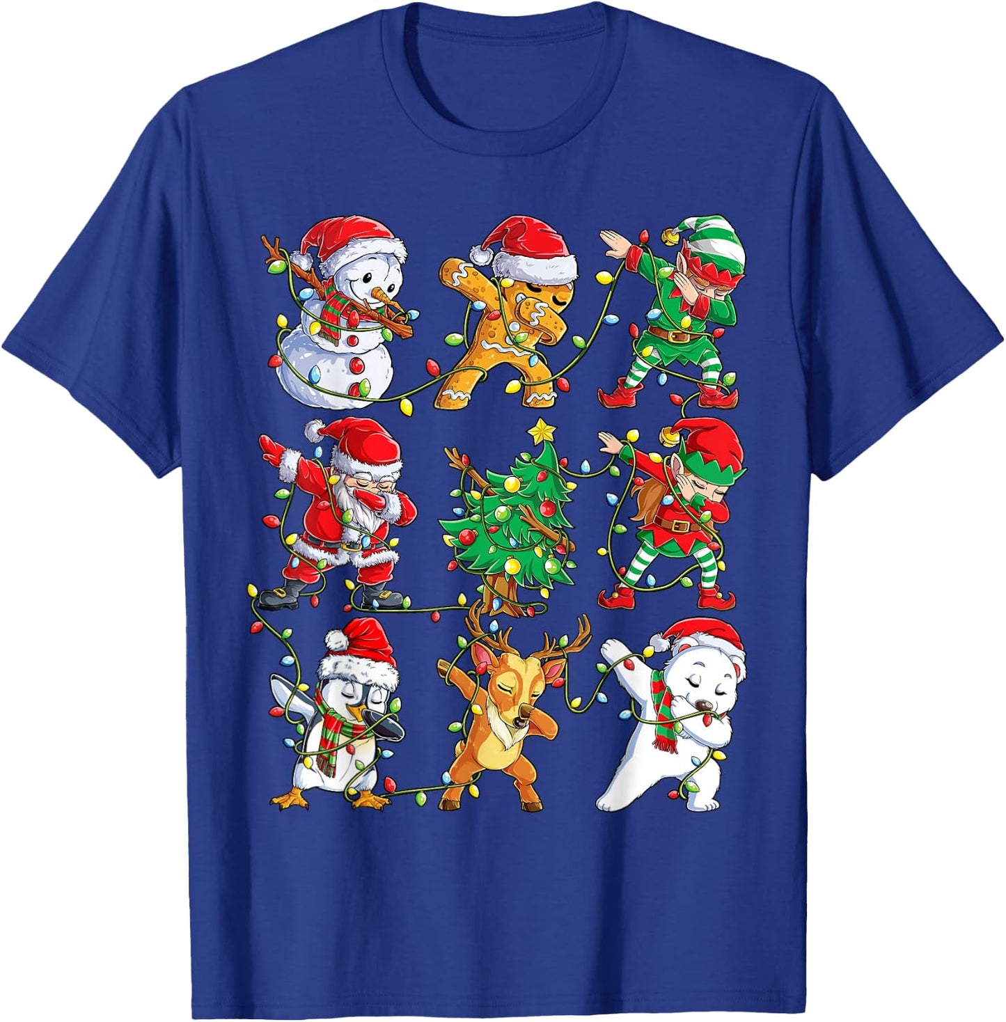 Christmas Dabbing Santa Elf Friends Boys Girls Men Xmas Dab T-Shirt - T-Shirt | Royal