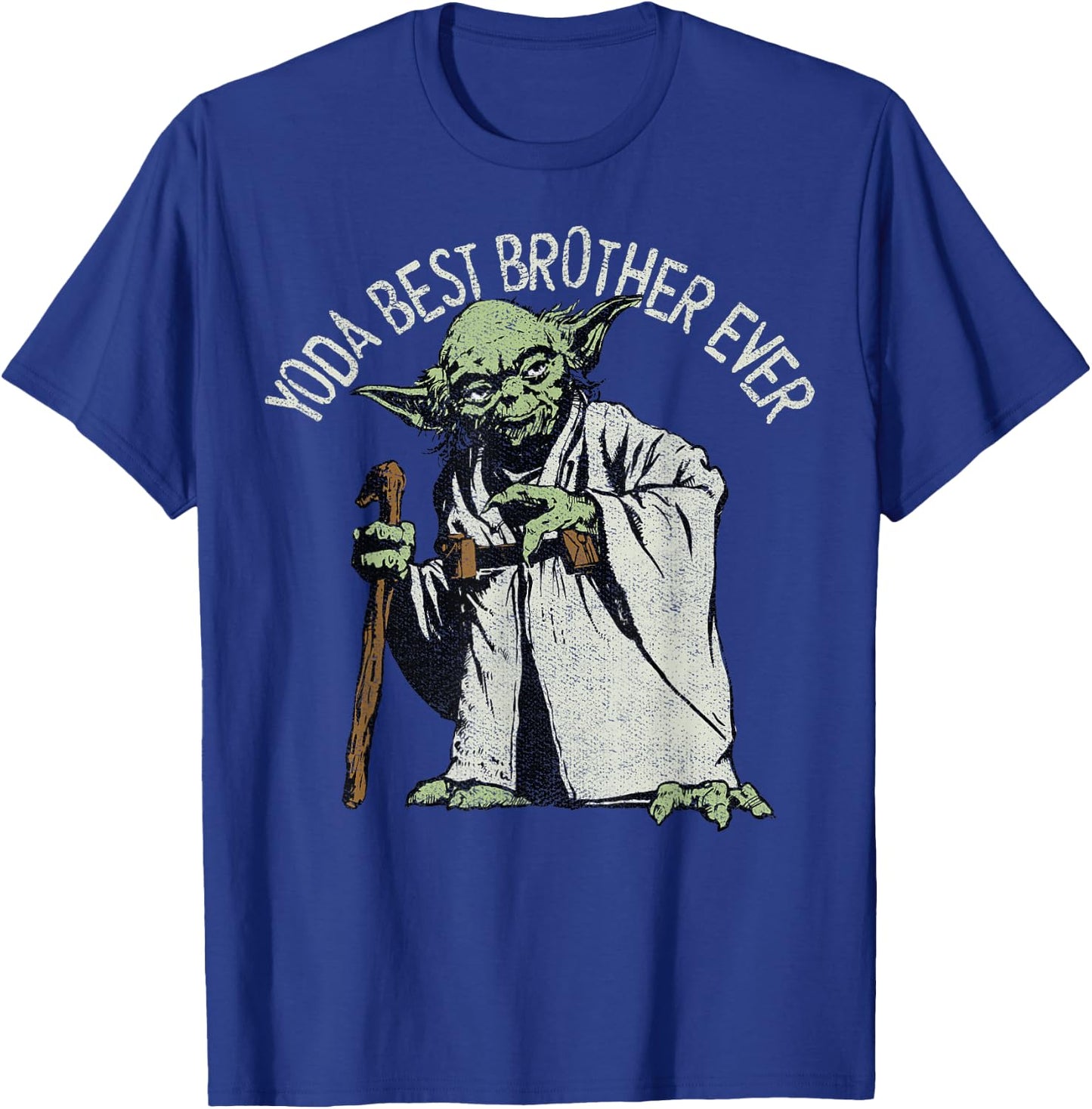 Star Wars Yoda Best Brother Ever Portrait T-Shirt - T-Shirt | Royal