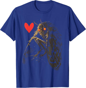 Mothman Love Cryptid West Virginia Cryptozoology Cryptidcore T-Shirt - T-Shirt | Royal