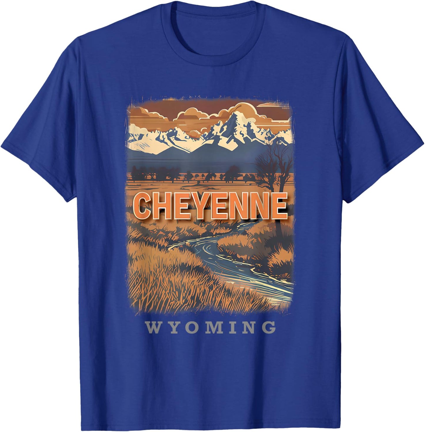 Cheyenne Wyoming WY Breathtaking Landscape SD446 T-Shirt - T-Shirt | Royal