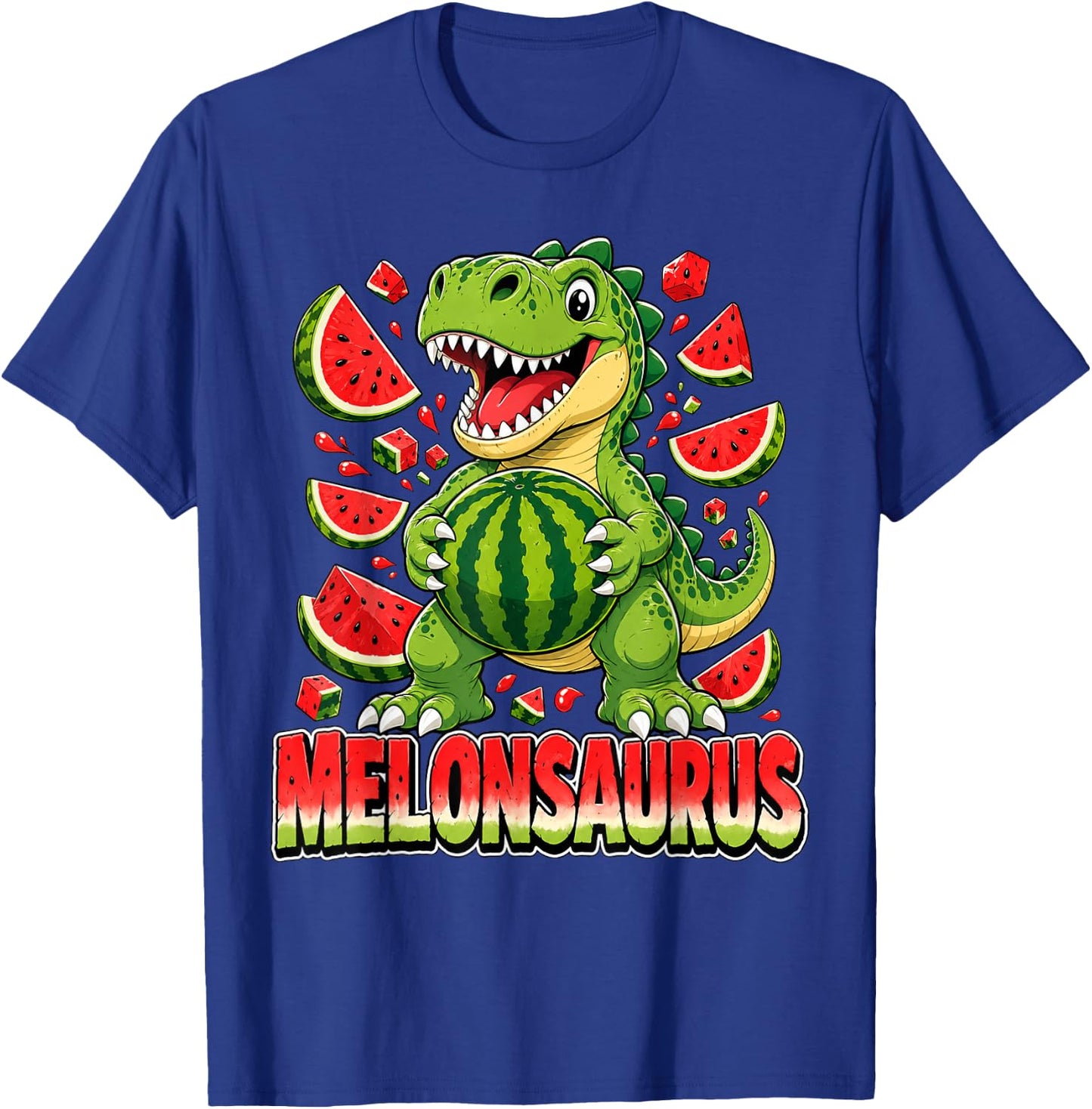 Melonasaurus Dinosaur Watermelon Dino Melonsaurus Watermelon T-Shirt - T-Shirt | Royal