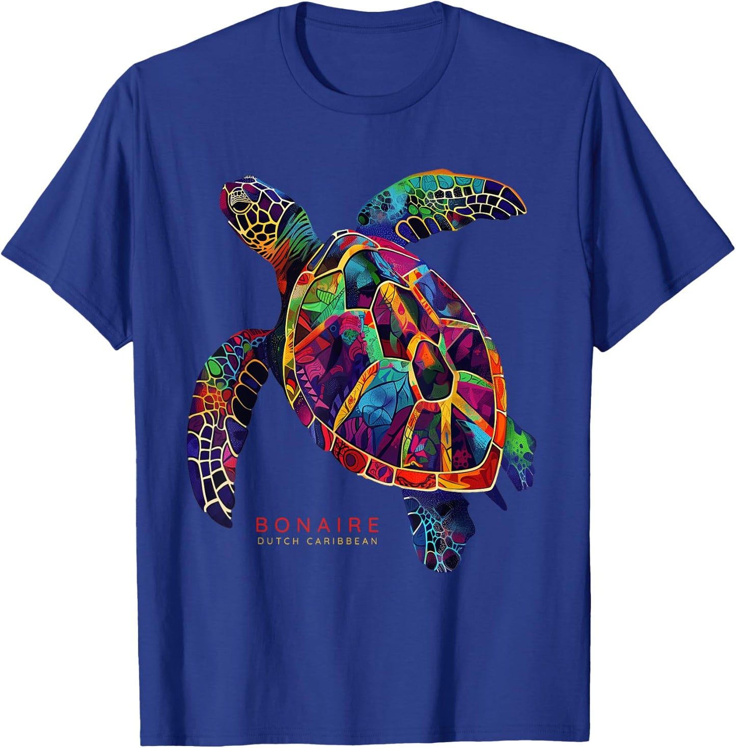 Bonaire Dutch Caribbean Sea Turtle Scuba Dive Vintage Surfer T-Shirt - T-Shirt | Royal