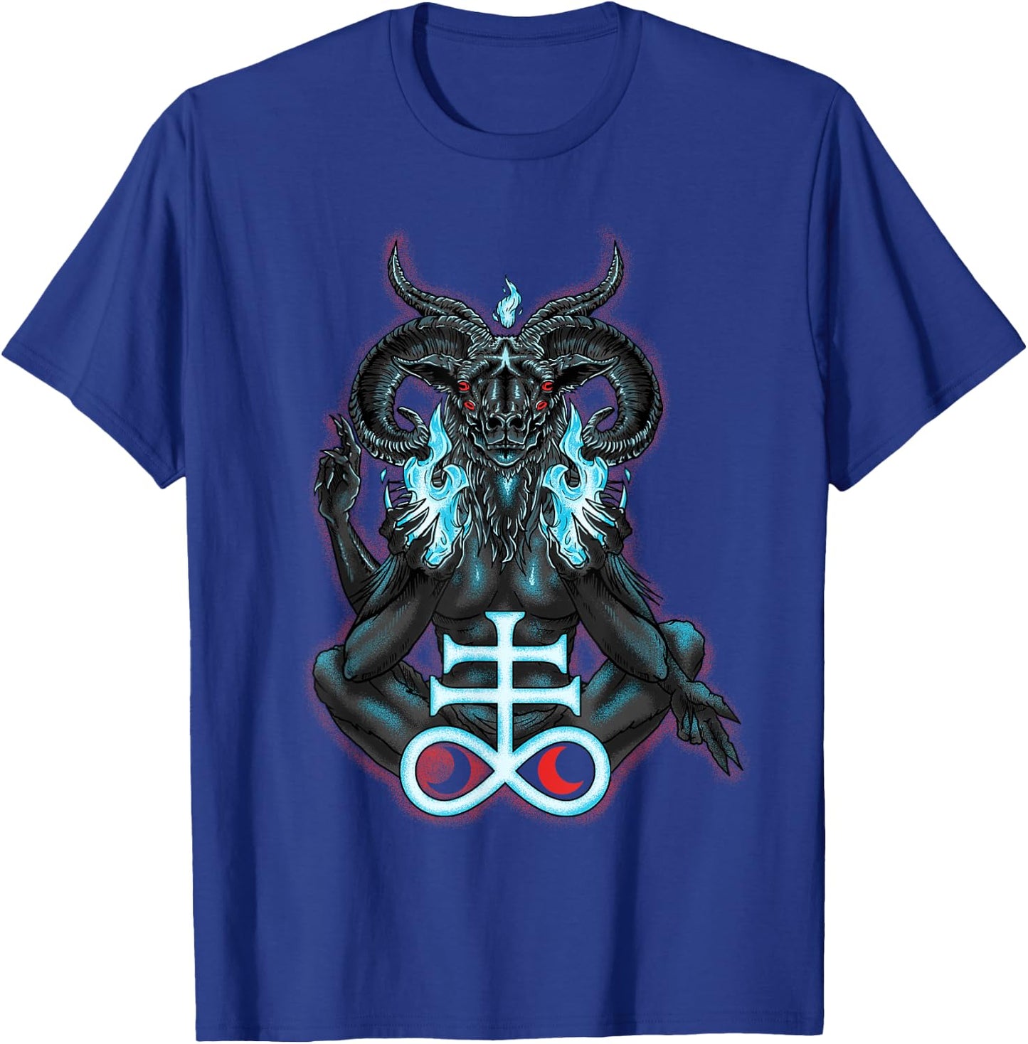 Sigil of Baphomet Satanic Lucifer T-Shirt - T-Shirt | Royal
