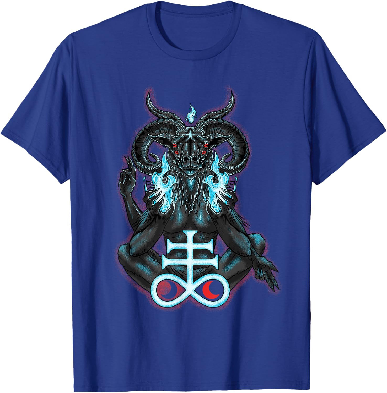 Sigil of Baphomet Satanic Lucifer T-Shirt - T-Shirt | Royal