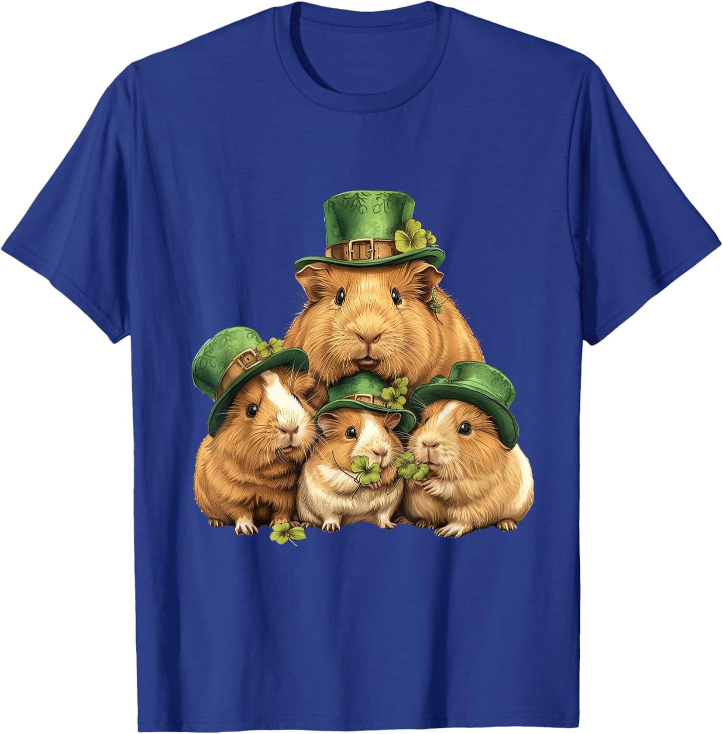 Guinea Pig St Patricks Day Irish Green St Paddys Themed Cute T-Shirt - T-Shirt | Royal